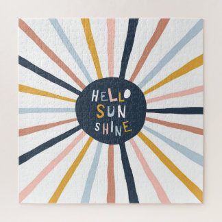 Puzzle Hello Sunshine : Typographie enfantine colorée
