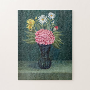 Puzzle Henri Rousseau - Dahlia et marguerites dans un vas