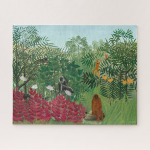 Puzzle Henri Rousseau - Forêt tropicale avec singes