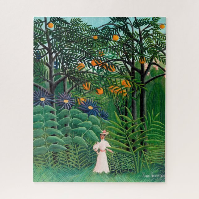 Puzzle Henri Rousseau - Une femme marche dans une forêt e (Vertical)