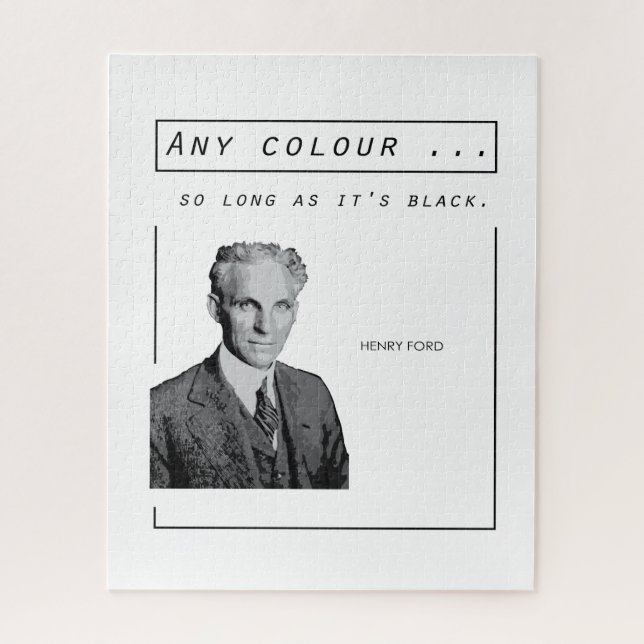 Puzzle Henry Ford cite un BG blanc simple (Vertical)