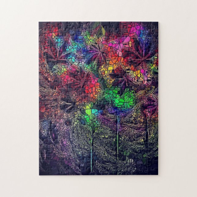 Puzzle Herbal Mosaic Heart (Vertical)