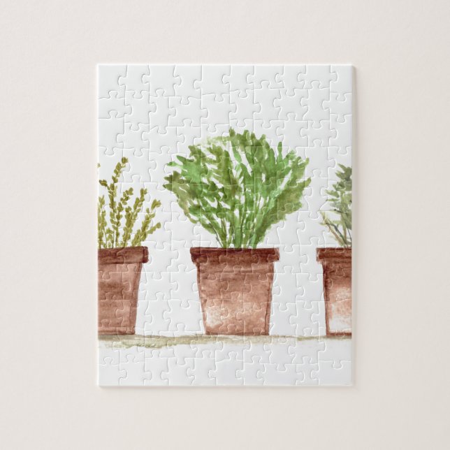 Puzzle Herbes sauge romarin thym vert plante vert (Vertical)