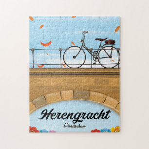 Puzzle Herengracht Canal Amsterdam poster de voyage