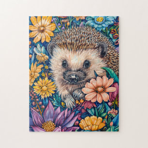 Puzzle Hérisson en fleurs Lit