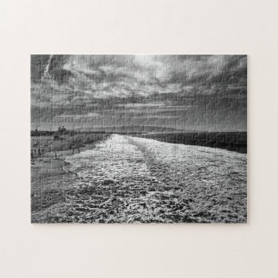 Puzzle Hermosa Beach, photo en noir et blanc