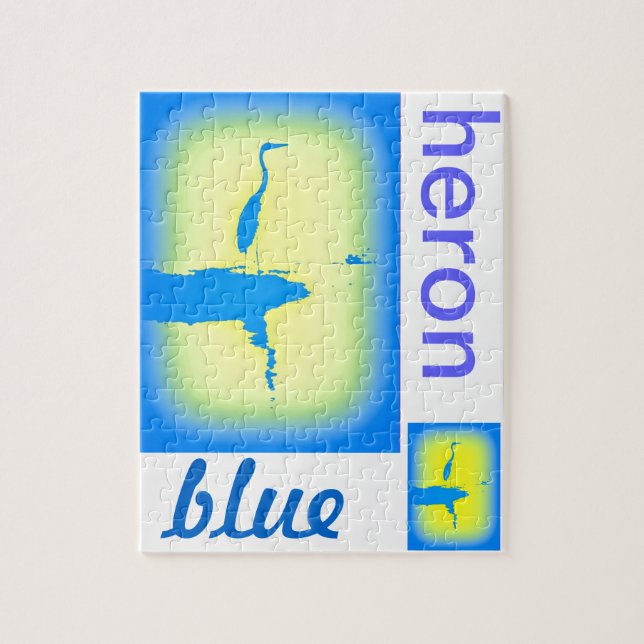 Puzzle héron bleu (Vertical)