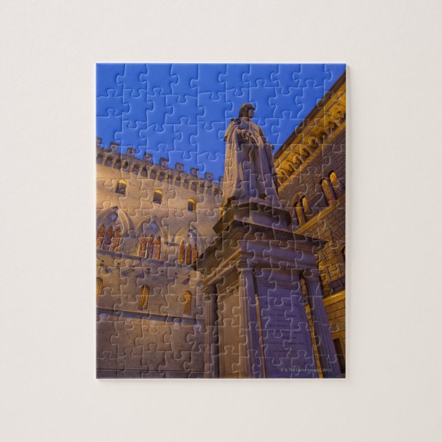 Puzzle Heure de la nuit à Piazza Salimbeni, Sienne, Itali (Vertical)
