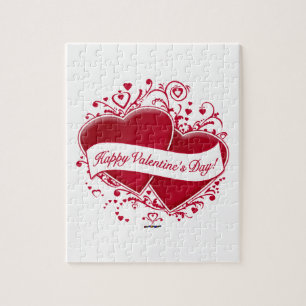 Puzzle   Heureuse Sainte-Valentin !Coeurs rouges