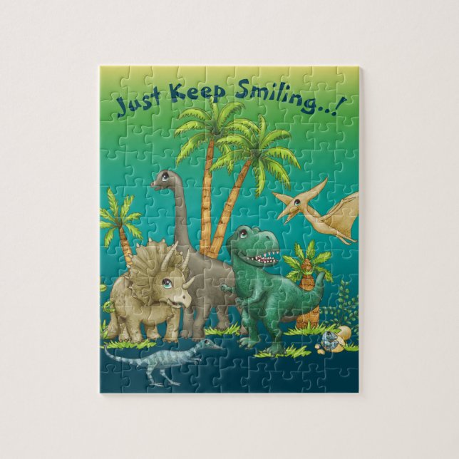 Puzzle Heureux amis Dinosaures (Vertical)