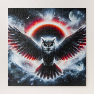 Puzzle Hibou céleste cosmique mystique