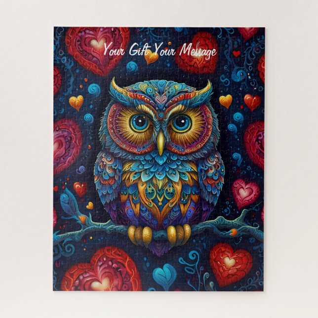 Puzzle Hibou Coloré (Vertical)