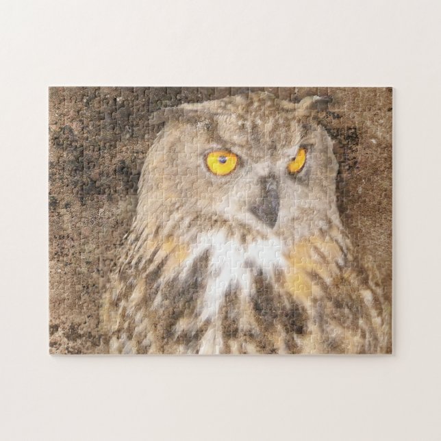 Puzzle Hibou de grunge d'Eagle d'Eurasien (Horizontal)