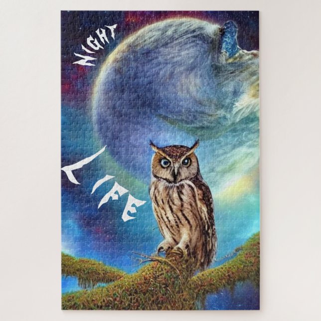Puzzle hibou de la vie nocturne (Vertical)