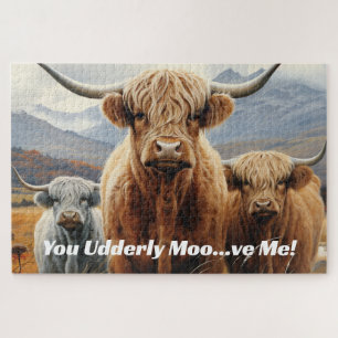 Puzzle Highland Cow Majestic Trio 20 x 30