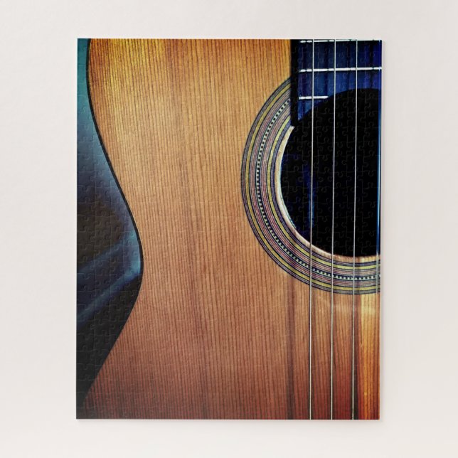 Puzzle Hip Distressed Musical Acoustique Guitare (Vertical)