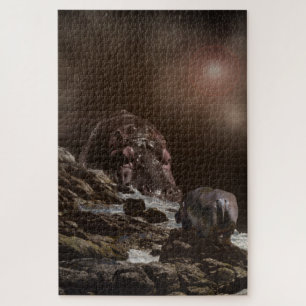 Puzzle Hippo géant trouve l'amour,