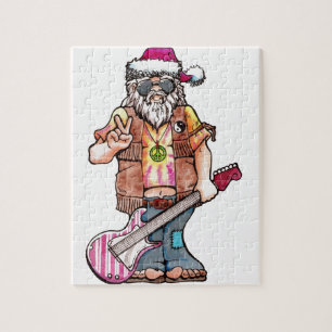 Puzzle Hippy Père Noël dit "Cool Yule"