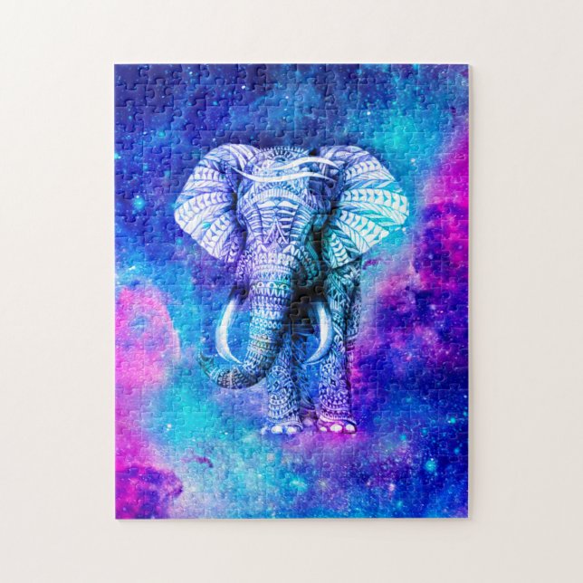 Puzzle Hipster Elephant Nebula Espace (Vertical)