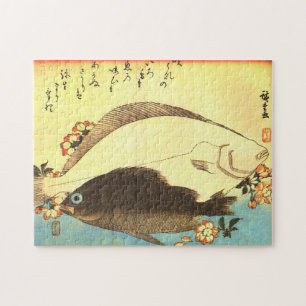 Puzzle Hirame & Mebaru - Impression de poisson japonais H