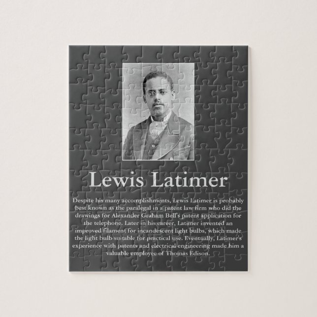 Puzzle Histoire afro-américaine - Inventeur Lewis Latimer (Vertical)