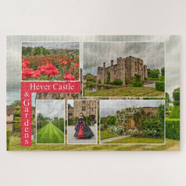 Puzzle Historique Hévère Château & Jardins Kent Pittoresq (Horizontal)