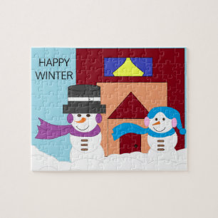 Puzzle Hiver enneigé :