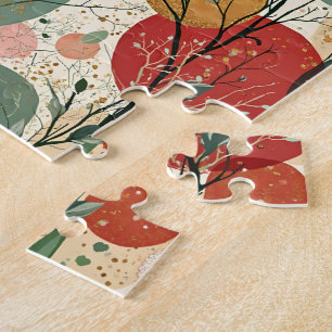 Puzzle Hiver / Noël Art Abstrait Carrelé