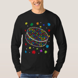 Puzzle Hockey Support Autism Awareness Men Women K T-Shirt