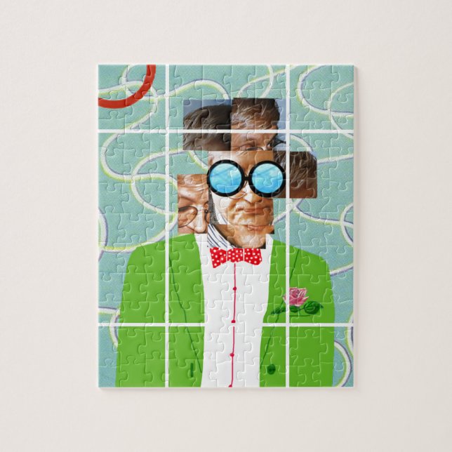 Puzzle Hockney portrait (Vertical)
