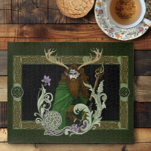 Puzzle Homme aux bois celtiques verts 
