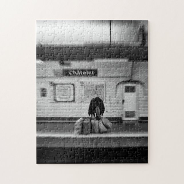 Puzzle Homme avec sacs à provisions en métro (Chatelet) (Vertical)