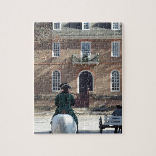 Puzzle Homme colonial de Williamsburg sur le cheval (Vertical)