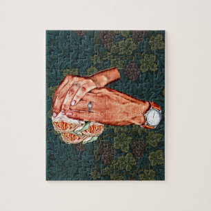 Puzzle homme et femme mariée mariée mariée couple art