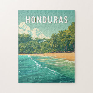 Puzzle Honduras Illustration Voyage Art Vintage