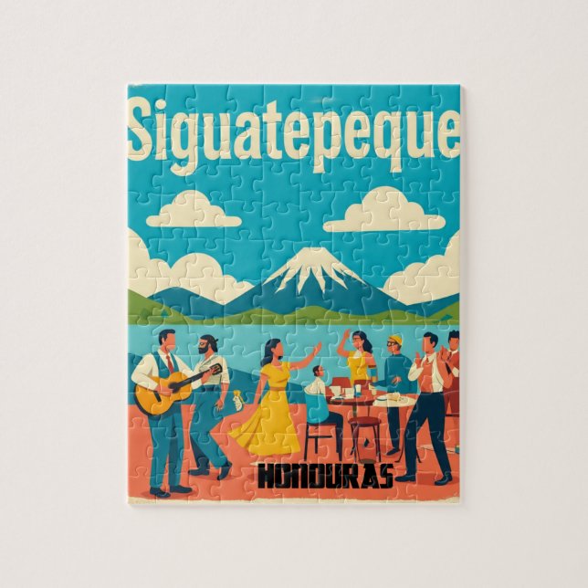 Puzzle  Honduras SIGUATEPEQUE Retro poster (Vertical)