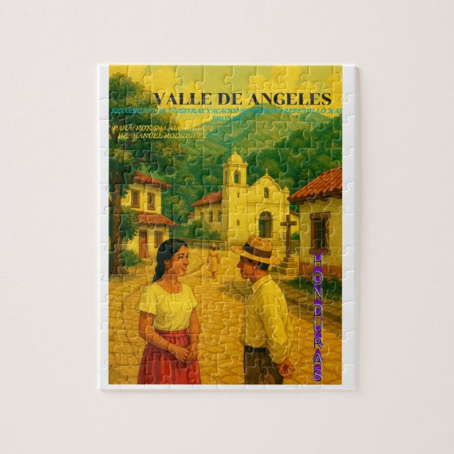 Puzzle  Honduras Valle de Angeles Retro poster (Vertical)