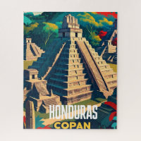 Honduras Voyage Vintage Retro Poster
