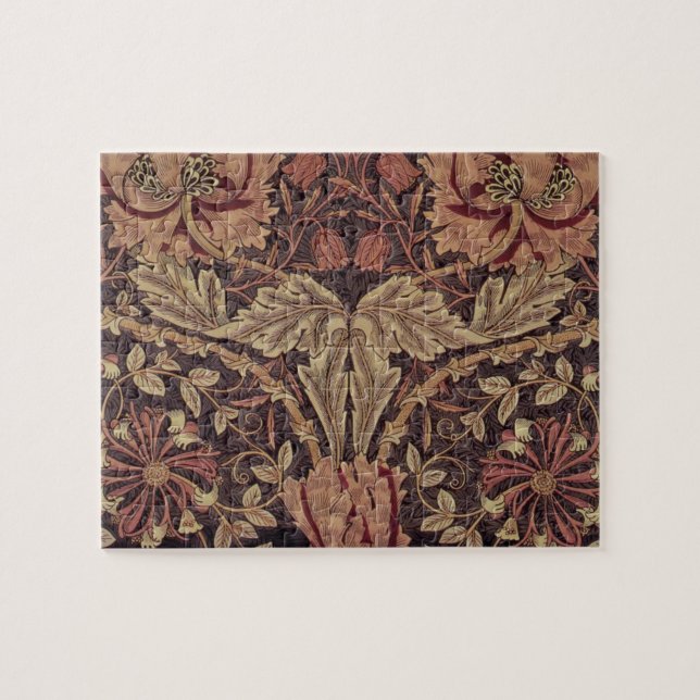 Puzzle Honeysuckie par William Morris, Garden Flowers Art (Horizontal)