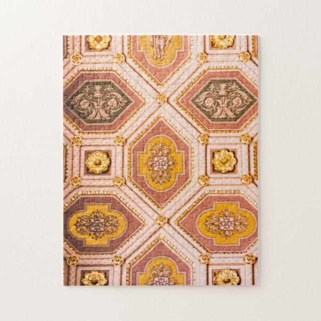 Puzzle Hongrois rose jaune - photo au plafond Abstrait (Vertical)