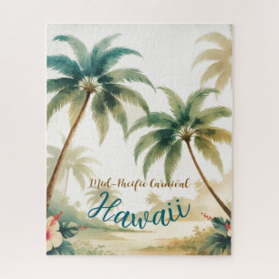 Puzzle Honolulu Voyage Hawaïen de style vintage