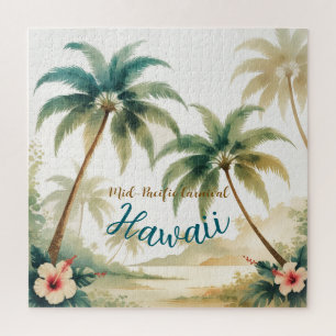 Puzzle Honolulu Voyage Hawaïen de style vintage