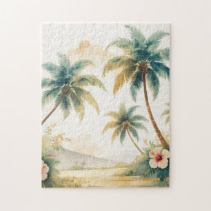 Puzzle Honolulu Voyage Hawaïen de style vintage