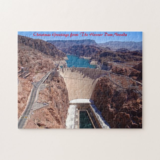 Puzzle Hoover Dam Nevada.voeux de Noël (Horizontal)