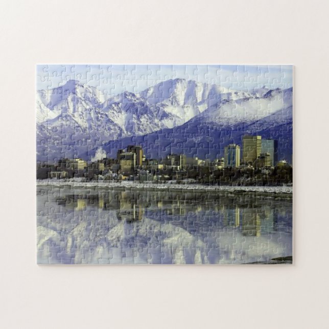 Puzzle Horizon d'Anchorage Alaska (Horizontal)