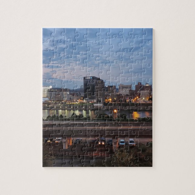 Puzzle Horizon de Charleston au crépuscule (Vertical)