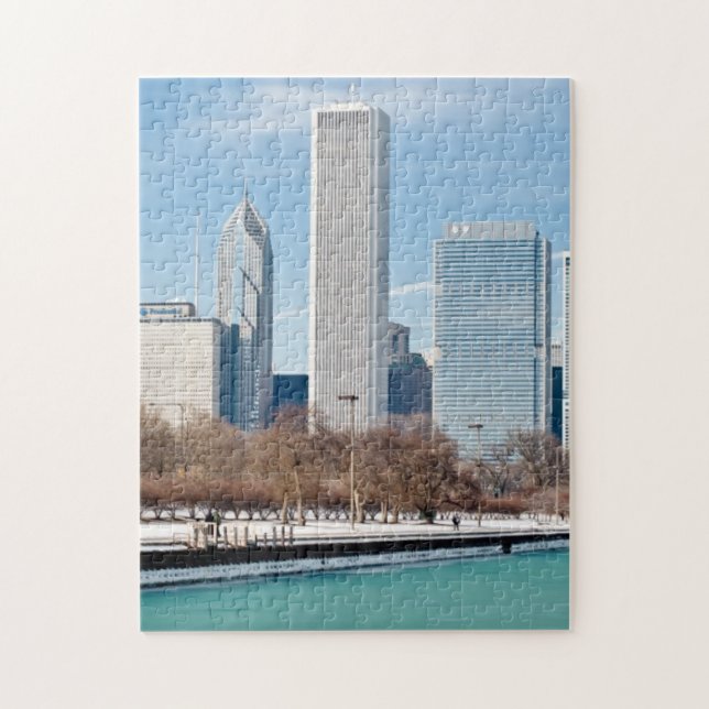 Puzzle Horizon de Chicago à travers le lac Michigan (Vertical)