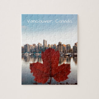 Puzzle Horizon de feuille d'érable rouge de Vancouver