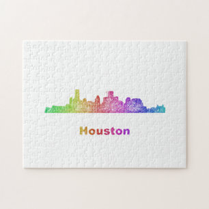 Puzzle Horizon de Houston d'arc-en-ciel