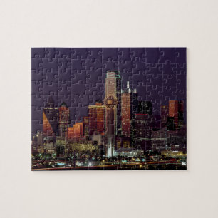 Puzzle Horizon de nuit de Dallas, le Texas
